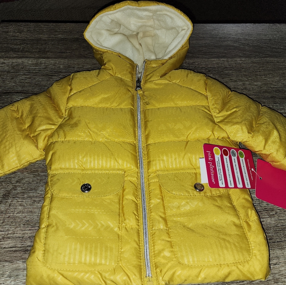 Pink Platinum Dusty Yellow Puffer Jacket